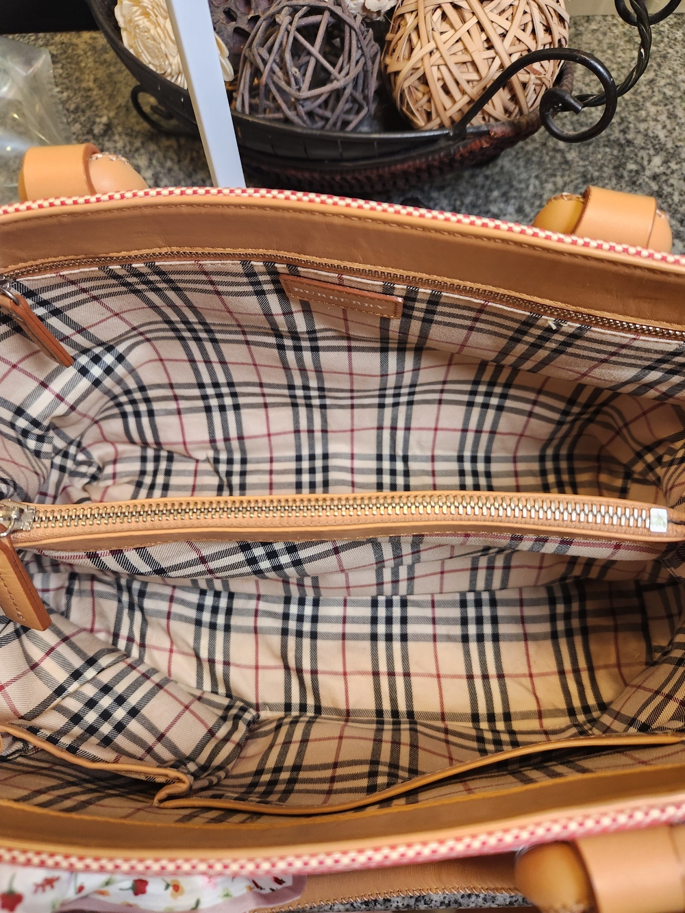 Burberry Vintage Pink Canvas Satchel/Tote Bag With COA - Picture 9 of 13